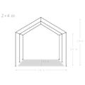 vidaXL Párty stan, PE 2x4 m, biely