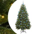 vidaXL Umelý Sklápací Vianočný Stromček Zelená 180 cm PVC a oceľ