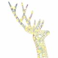 vidaXL Rodina sobov 3 ks 300 LED Teplá biela 67 x 26 x 127 cm PET