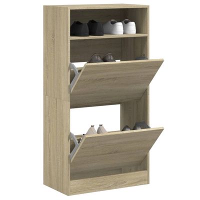vidaXL Botník dub sonoma 60x34x112 cm kompozitné drevo