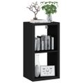 vidaXL Nástenná polica v tvare kocky, čierna 69,5x29,5x37 cm, MDF
