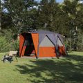 vidaXL Stan pre 6 osôb so strechou Šedá a oranžová 425 x 396 x 222 cm