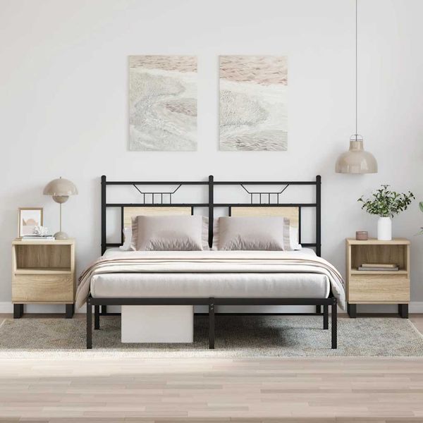 vidaXL Nočné stolíky 2 ks dub sonoma 40x35x50 cm kompozitné drevo