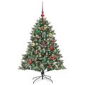 vidaXL Umelý vianočný stromček Zelená 120 cm PVC, plast a oceľ