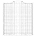 vidaXL Oblúkový gabionový kôš 3 ks 200x50x220/240cm pozinkované železo