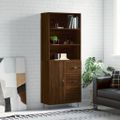 vidaXL Vysoká skrinka hnedý dub 69,5x34x180 cm spracované drevo