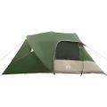 vidaXL Dómový stan pre 4 osoby so strechou Zelená 455 x 252 x 178 cm