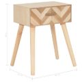 vidaXL Nočný stolík so zásuvkou 44x30x58 cm masívne drevo