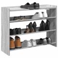 vidaXL Regál na topánky sivý dub sonoma 80x25x62 cm spracované drevo