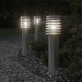 vidaXL Vonkajšia stojaca lampa strieborná 60 cm nehrdzavejúca oceľ