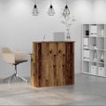 vidaXL Recepčný stôl staré drevo 100x50x103,5 cm kompozitné drevo