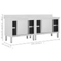 vidaXL Pracovné stoly s posuvnými dvierkami 2ks 240x50x(95-97)cm, oceľ