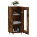 vidaXL Komoda dymový dub 34,5x34x90 cm spracované drevo