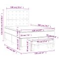 vidaXL Posteľný rám boxsping s matracom tmavomodrý 120x200 cm zamat