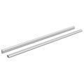 vidaXL Tyč do skrine 2 ks Strieborná 764 x 15 x 29 mm