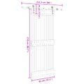 vidaXL Posuvné dvere NARVIK Prírodná a čierna 85 x 210 cm (152,5 cm)