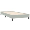 vidaXL Posteľný rám boxsping s matracom bledosivý 90x220 cm zamat