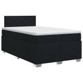 vidaXL Posteľ boxspring s matracom Čierna 120 x 190 cm Látka