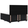 vidaXL Posteľ boxspring s matracom Čierna 180 x 200 cm Zamat