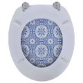 WC sedadlo s vekom z MDF, potlač s motívom porcelánu