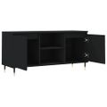 vidaXL TV stolík čierny 104x35x50 cm kompozitné drevo