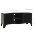 vidaXL TV skrinka sivá 105x36x47 cm kov a MDF