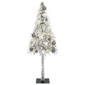 vidaXL Vianočný stromček s 150 LED-i Biela 120 cm PE a oceľ