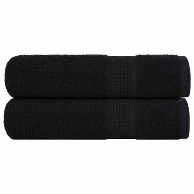 vidaXL Osušky do kúpeľne FROGN 2 ks čierne 100x150 cm 360 g/m²