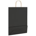 vidaXL Papierové tašky 250 ks s rúčkami, čierna, 32x12x42 cm