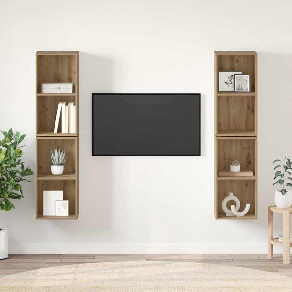 vidaXL Zostava TV skriniek 4 pcs Remeselný dub 37 x 37 x 72 cm