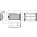 Rozvádzač AcquaPLUS 39018 IP65, 18mod. (1x18), na omietku, prechádzka dvere, 290x430x160mm