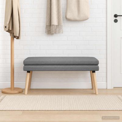 vidaXL Dvojvrstvová lavica Tmavosivá 110 x 40 x 47 cm Látka