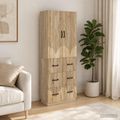 vidaXL Sada skríň 2 ks 66 x 34,5 x 87 cm Kompozitné drevo Dub sonoma
