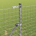 vidaXL Stĺp na plot. 12 ks Strieborná Povrchovo upravená oceľ
