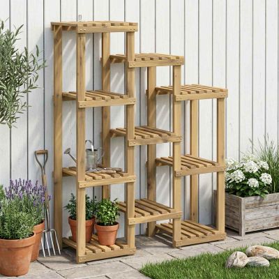 vidaXL Stojan na rastliny Biela 85 x 30 x 114,5 cm