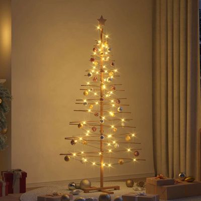 vidaXL Drevený vianočný stromček Hnedá 180 cm Bambus