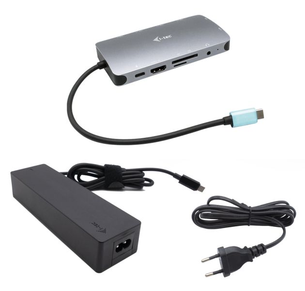 i-tec USB-C Metal Nano Dock HDMI/VGA s LAN, Power Delivery 100 W + zdroj 100W