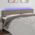 vidaXL Čelo postele s LED sivohnedé 160x5x78/88 cm látka