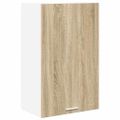 vidaXL Závesná skrinka Sonoma dub a biela 50 x 31 x 80 cm