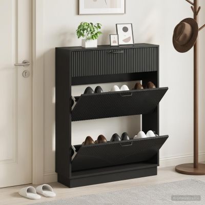 vidaXL Skriňa na topánky HOORN 78 x 24 x 100 cm Kompozitné drevo