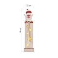 LED dekorácia drevená – snehuliak, 46 cm, 2x AA, vnútorná, teplá biela, časovač