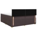 vidaXL Posteľ boxspring s matracom Tmavohnedá 200 x 200 cm Látka