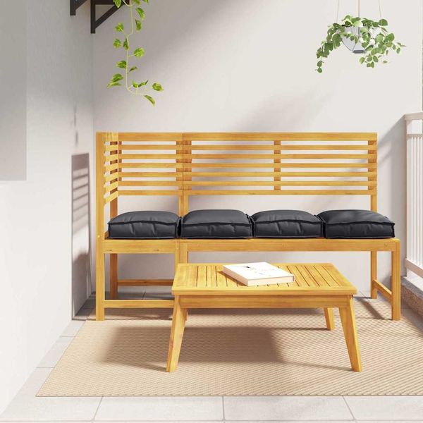 vidaXL Podložka 4 pcs Čierna 40 x 40 x 8 cm Oxfordská látka