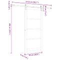 vidaXL Posuvné dvere ORKDAL Prírodná 93 x 211 cm