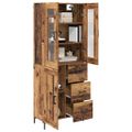 vidaXL Highboard 2 ks Staré drevo 69,5 x 34 x 180 cm Kompozitné drevo