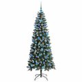 vidaXL Umelý vianočný stromček Zelená 180 cm PVC, plast a oceľ