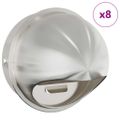 vidaXL Kryty vzduchových ventilátorov 8 ks Strieborná 200 mm