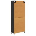 vidaXL Highboard 2 ks Čierny dub 69,5 x 34 x 180 cm Kompozitné drevo