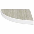 vidaXL Nástenné rohové police 4 ks dub a biele 35x35x3,8 cm MDF
