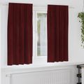 vidaXL Zatemňovacie závesy 2 ks Víno červené 140 x 175 cm Zamat